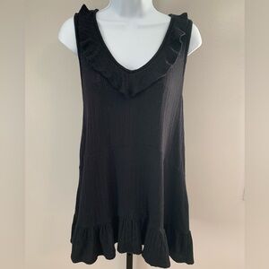 Maurices Black Ruffled Tank Top